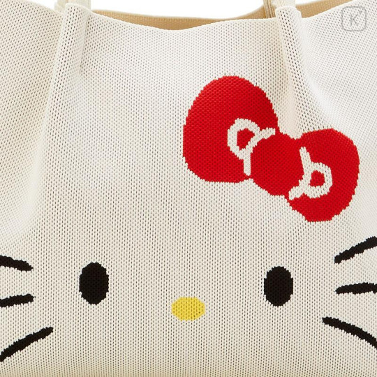 Japan Sanrio Rootote Deli Tote Bag - Hello Kitty : Ivory - 4