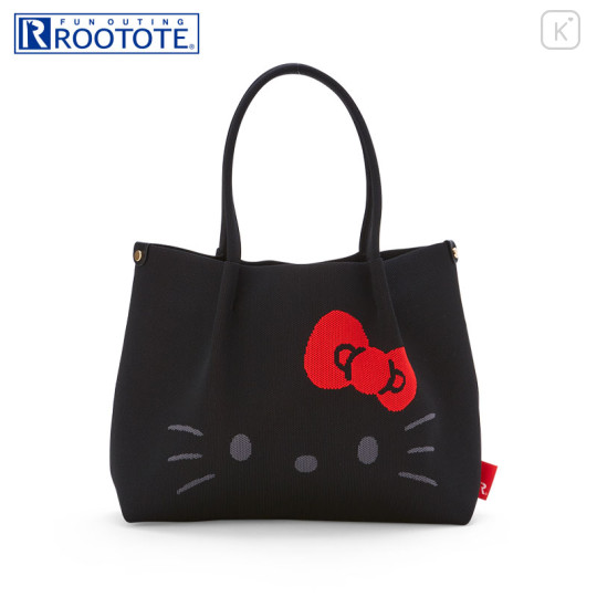 Japan Sanrio Rootote Deli Tote Bag - Hello Kitty : Black - 1