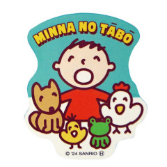 Japan Sanrio Vinyl Sticker - Minna No Tabo / Happy