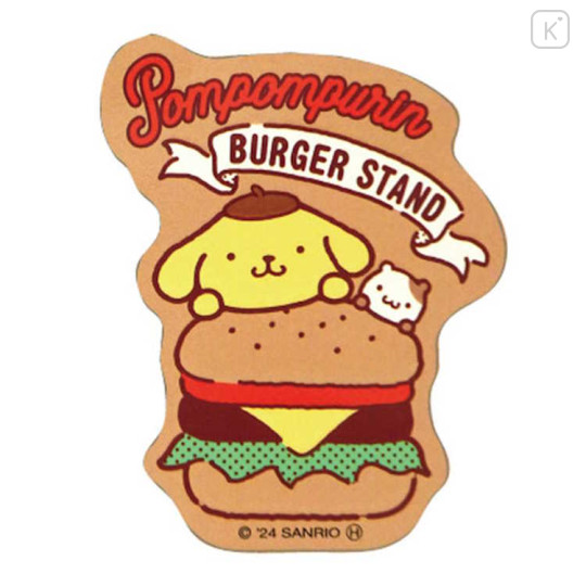 Japan Sanrio Vinyl Sticker - Pompompurin / Burger - 1