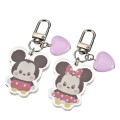 Japan Disney Store Key Holder Keychain - Mickey & Minnie Mouse : Urupocha-chan - 1