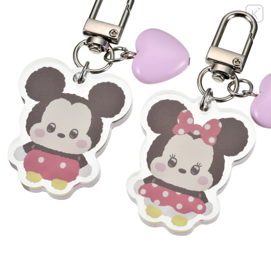 Japan Disney Store Key Holder Keychain - Mickey & Minnie Mouse : Urupocha-chan - 4