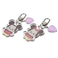 Japan Disney Store Key Holder Keychain - Mickey & Minnie Mouse : Urupocha-chan - 5