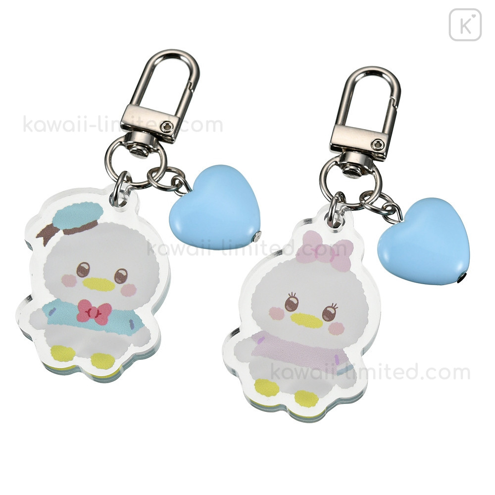 Japan Disney Store Key Holder Keychain Donald & Daisy Duck / Urupocha
