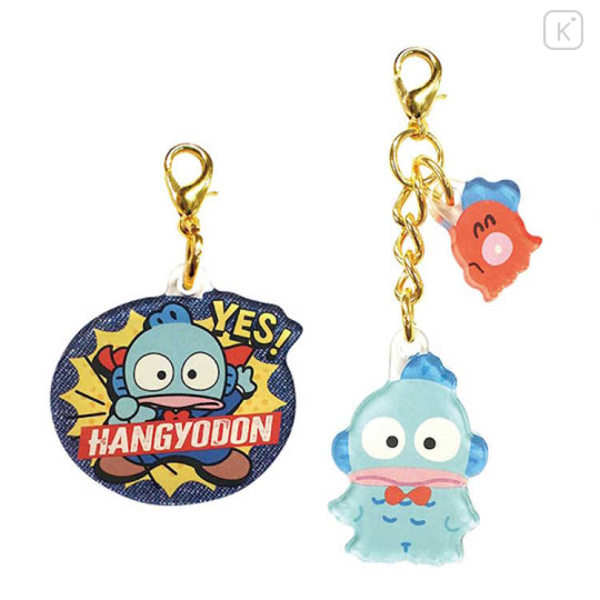 Japan Sanrio Acrylic Keychain Set - Hangyodon / Retro Vintage - 1