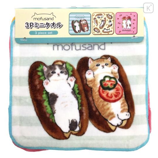 Japan Mofusand Mini Towel Set - Cat / Yummy - 1