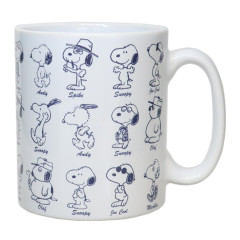 Japan Peanuts Porcelain Mug - Snoopy / Brothers