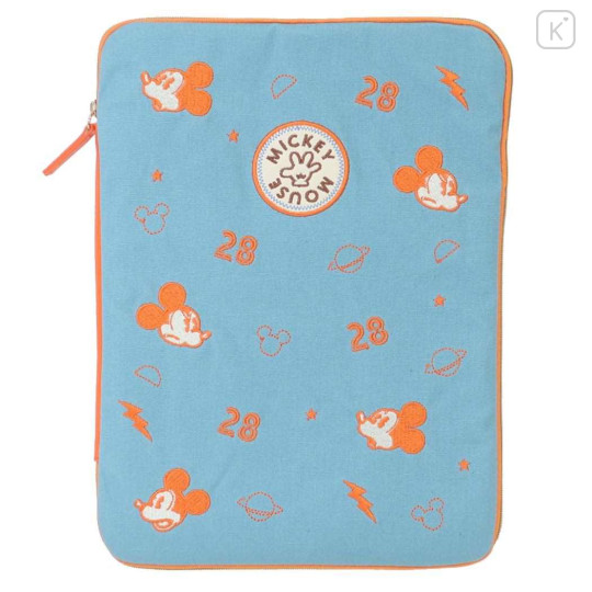 Japan Disney Bifold Laptop / Tablet Case - Mickey Mouse Orange & Blue - 1