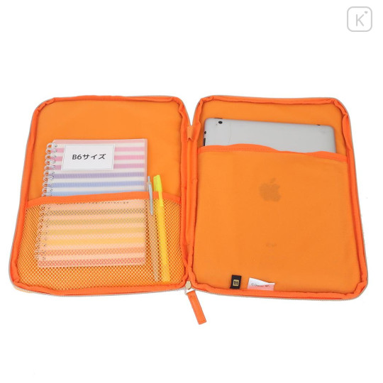 Japan Disney Bifold Laptop / Tablet Case - Mickey Mouse Orange & Blue - 3