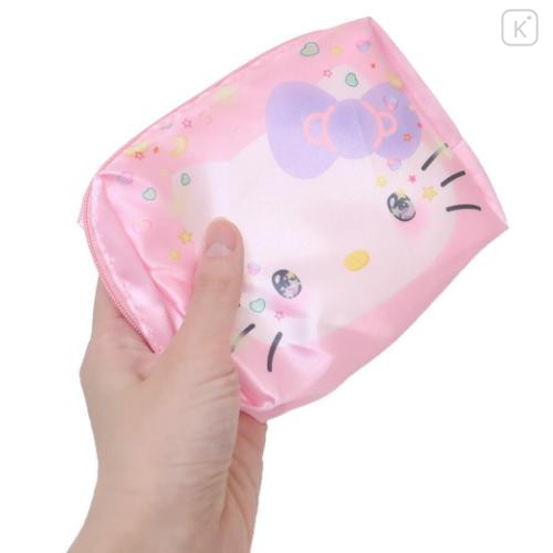 Japan Sanrio Eco Shopping Bag & Pouch - Pink Touching / Hello Kitty 50th Anniversary - 4