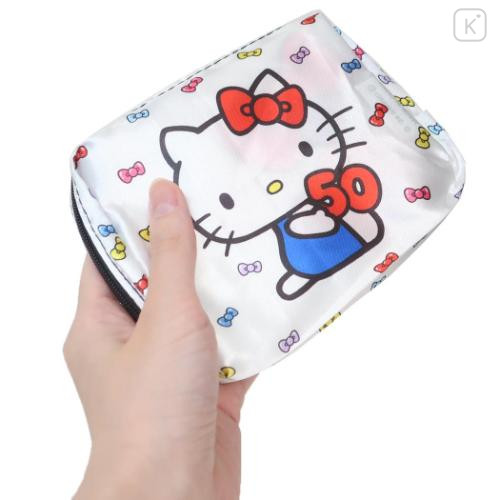 Japan Sanrio Eco Shopping Bag & Pouch - Party / Hello Kitty 50th Anniversary - 4