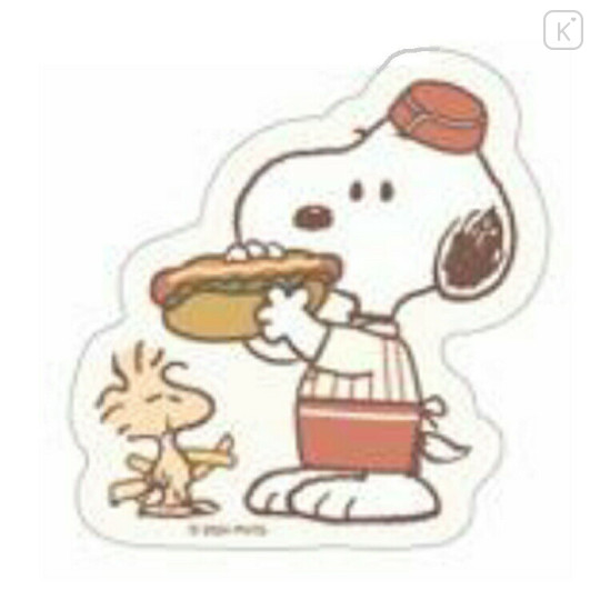 Japan Peanuts Vinyl Deco Sticker - Snoopy Diner / 60's Retro Hotdog - 1