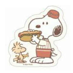 Japan Peanuts Vinyl Deco Sticker - Snoopy Diner / 60's Retro Hotdog