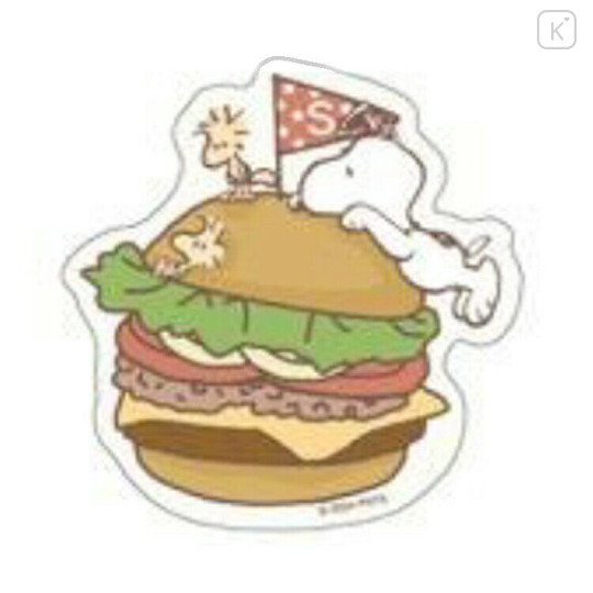 Japan Peanuts Vinyl Deco Sticker - Snoopy Diner / 60's Retro Hamburger - 1