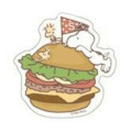 Japan Peanuts Vinyl Deco Sticker - Snoopy Diner / 60's Retro Hamburger - 1