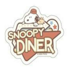 Japan Peanuts Vinyl Deco Sticker - Snoopy Diner / 60's Retro