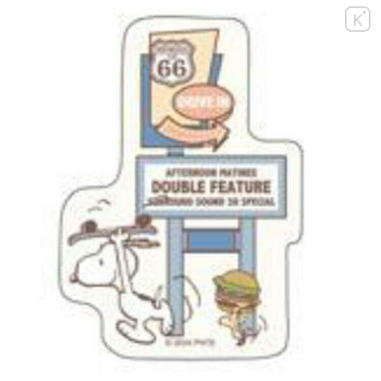 Japan Peanuts Vinyl Deco Sticker - Snoopy Diner : 60's Retro Skateboard - 1