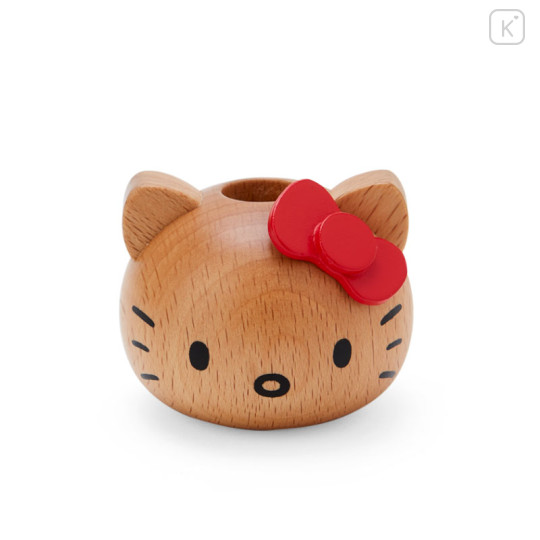 Japan Sanrio Wooden Pen Stand - Hello Kitty / Red - 1