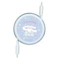 Japan Sanrio Reel USB Type-C to Type-C Sync & Power Cable - Cinnamoroll - 2