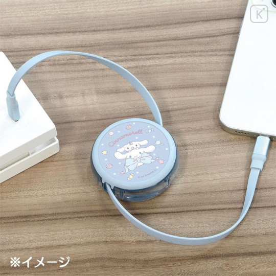 Japan Sanrio Reel USB Type-C to Type-C Sync & Power Cable - Cinnamoroll - 5