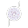 Japan Sanrio Reel USB Type-C to Type-C Sync & Power Cable - Kuromi - 2