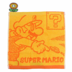 Japan Mario Jacquard Mini Towel Handkerchief - Fire Flower / Super Mario