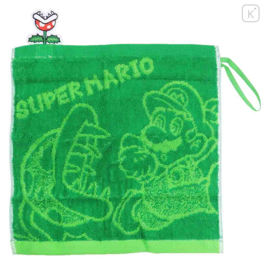 Japan Mario Jacquard Mini Towel Handkerchief - Piranha Plant / Super Mario - 1