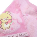 Japan San-X Jacquard Mini Towel Handkerchief - Korilakkuma / Pink Strawberry - 2