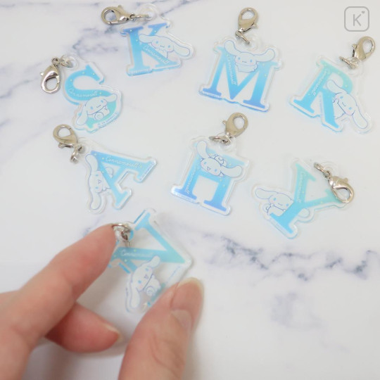 Japan Sanrio Alphabet Acrylic Keychain - Cinnamoroll / M - 2