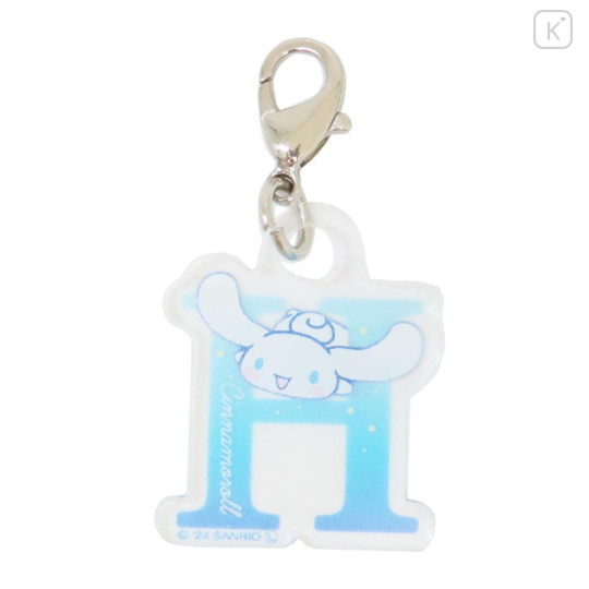 Japan Sanrio Alphabet Acrylic Keychain - Cinnamoroll / H - 1