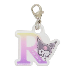 Japan Sanrio Alphabet Acrylic Keychain - Kuromi / R