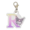 Japan Sanrio Alphabet Acrylic Keychain - Kuromi / R - 1