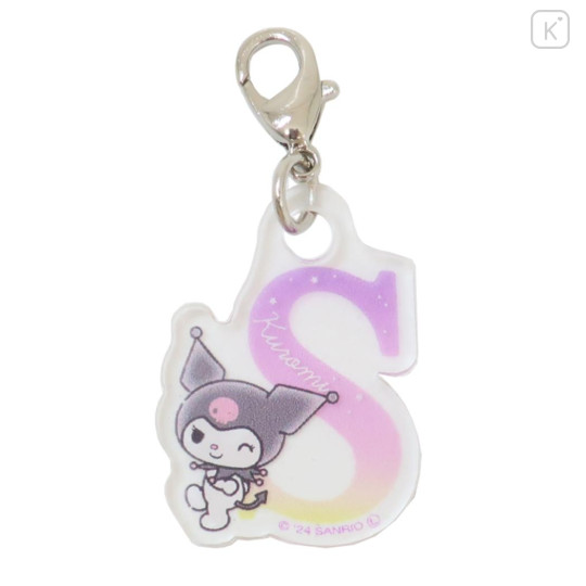 Japan Sanrio Alphabet Acrylic Keychain - Kuromi / S - 1