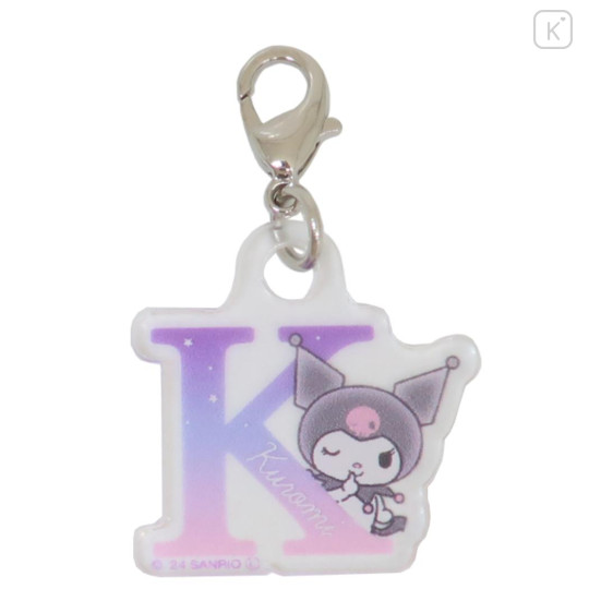 Japan Sanrio Alphabet Acrylic Keychain - Kuromi / K - 1