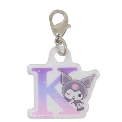 Japan Sanrio Alphabet Acrylic Keychain - Kuromi / K