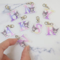 Japan Sanrio Alphabet Acrylic Keychain - Kuromi / N - 2