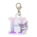 Japan Sanrio Alphabet Acrylic Keychain - Kuromi / H - 1