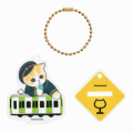 Japan Mofusand Mofumofu Station Acrylic Stand & Keychain - Cat / Station Staff & Train - 4