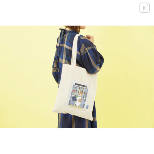 Japan Mofusand Mofumofu Station Flat Tote Bag - Cat - 2