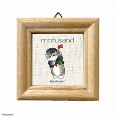 Japan Mofusand Mofumofu Station Cloth Mini Frame - Cat : Flag