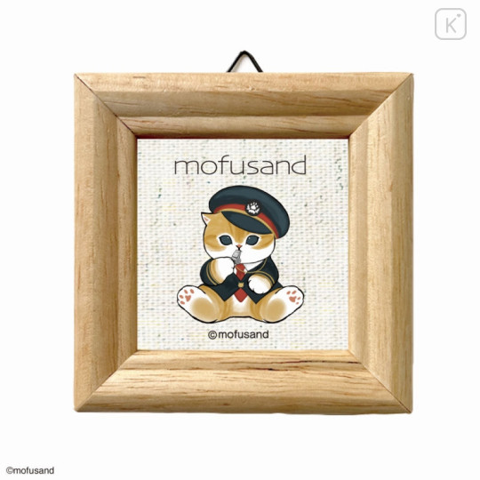 Japan Mofusand Mofumofu Station Cloth Mini Frame - Cat / Flute - 1