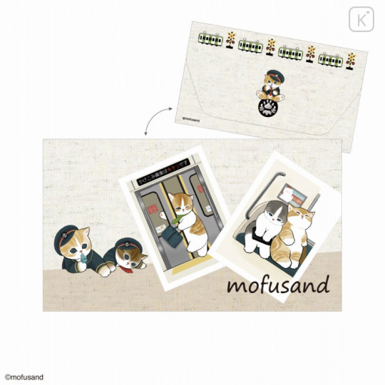 Japan Mofusand Mofumofu Station Cloth Ticket File - Cat - 1