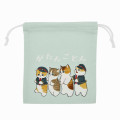 Japan Mofusand Mofumofu Station Drawstring Bag - Cat / Clatter Clatter - 1