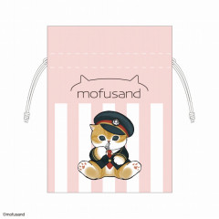 Japan Mofusand Mofumofu Station Mini Drawstring Bag - Cat / Flute