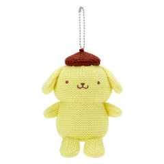 Japan Sanrio Original Amigurumi Style Knit Mascot Holder - Pompompurin