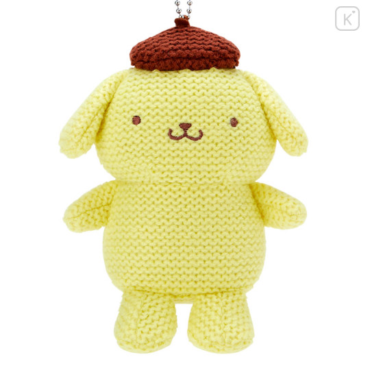 Japan Sanrio Original Amigurumi Style Knit Mascot Holder - Pompompurin - 2