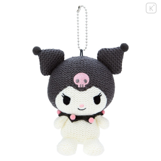 Japan Sanrio Original Amigurumi Style Knit Mascot Holder - Kuromi - 1