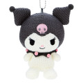Japan Sanrio Original Amigurumi Style Knit Mascot Holder - Kuromi - 2