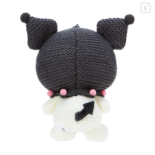 Japan Sanrio Original Amigurumi Style Knit Mascot Holder - Kuromi - 3