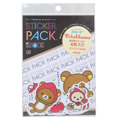 Japan San-X Vinyl Sticker Set - Rilakkuma / Strawberry